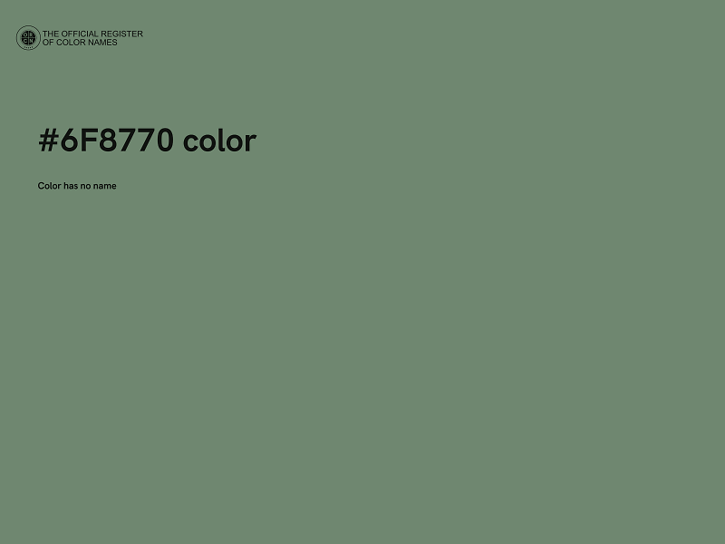 #6F8770 color image