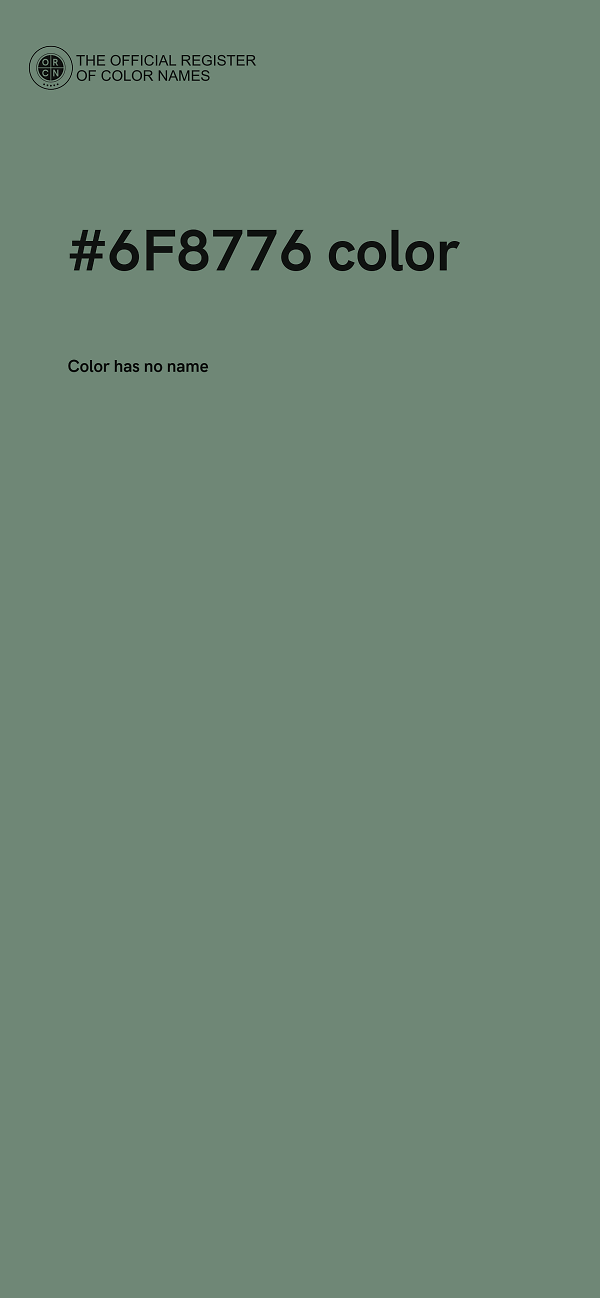 #6F8776 color image