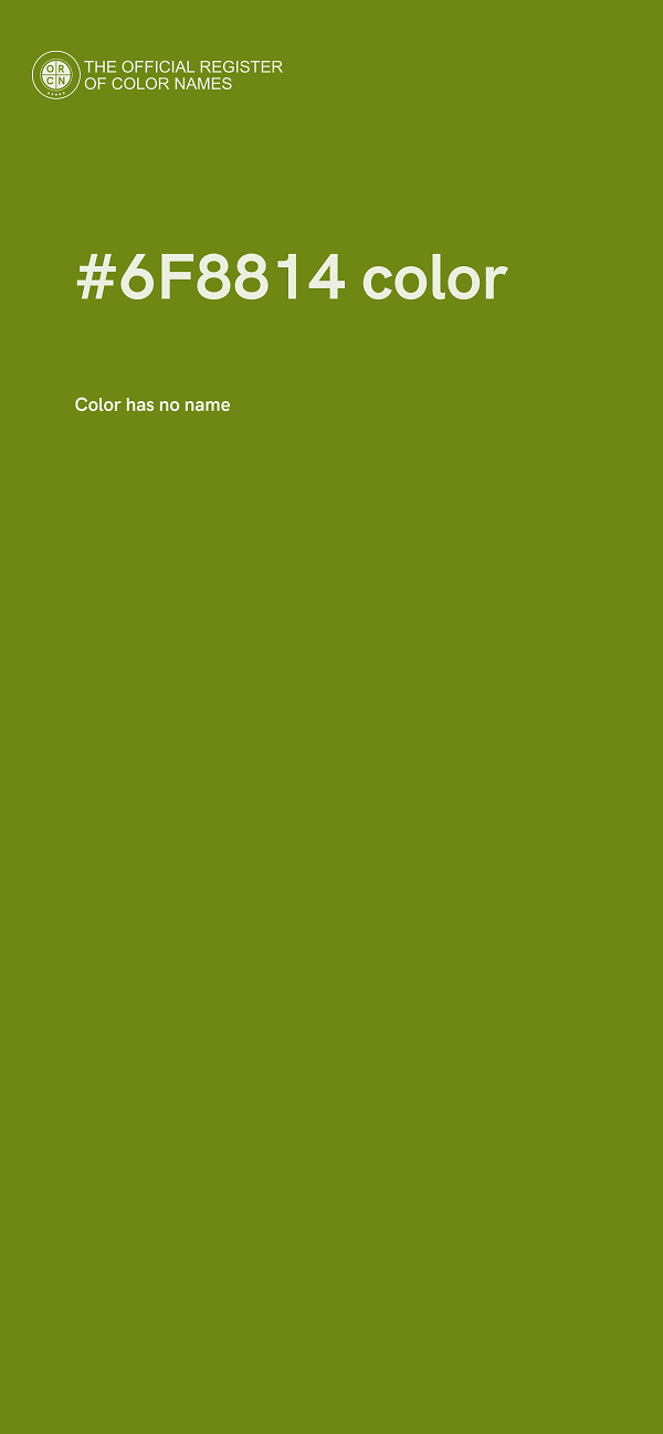 #6F8814 color image