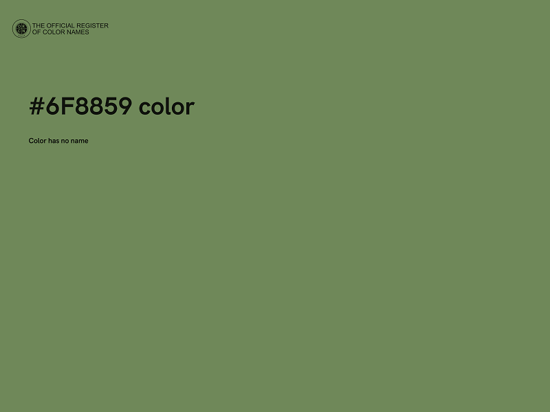 #6F8859 color image