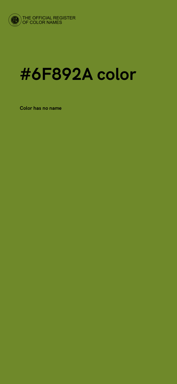 #6F892A color image
