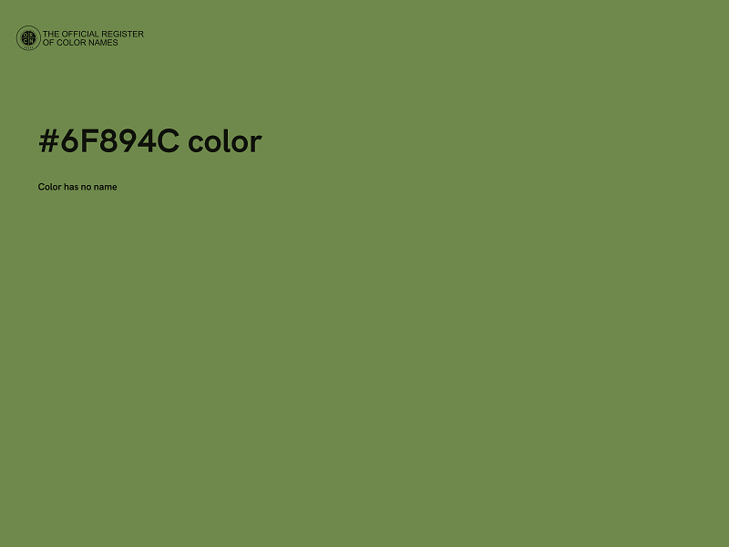 #6F894C color image