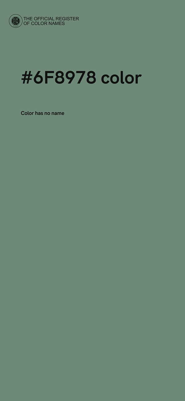 #6F8978 color image