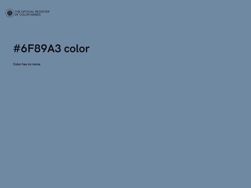 #6F89A3 color image