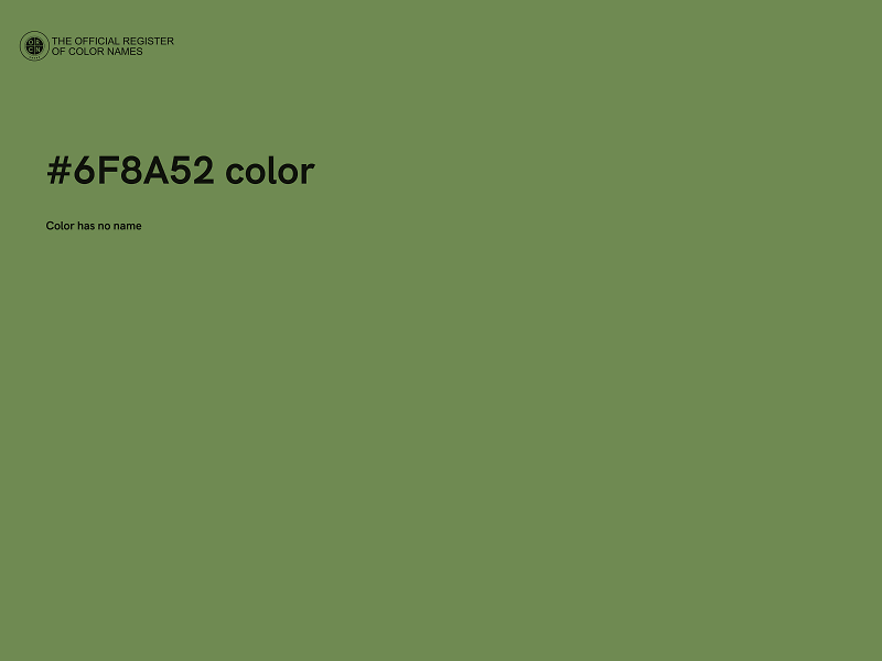 #6F8A52 color image