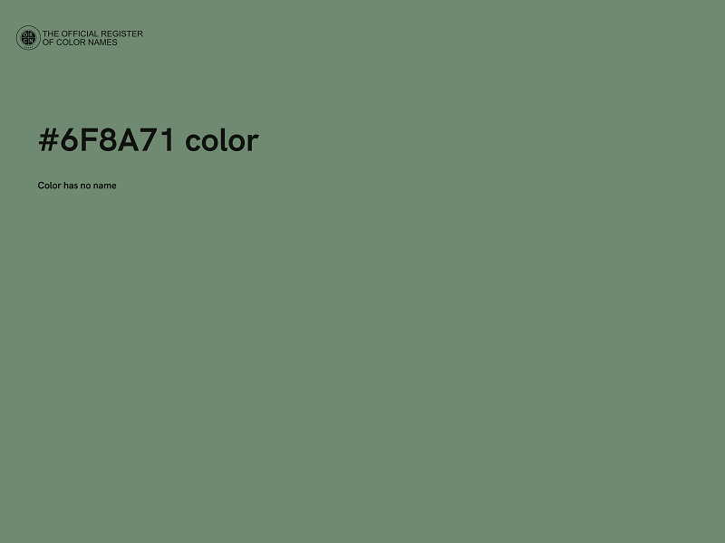 #6F8A71 color image