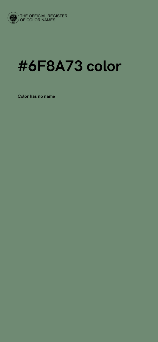 #6F8A73 color image
