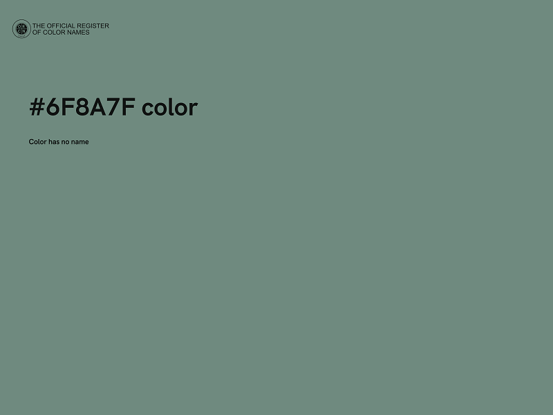 #6F8A7F color image