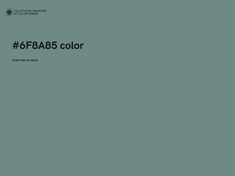 #6F8A85 color image