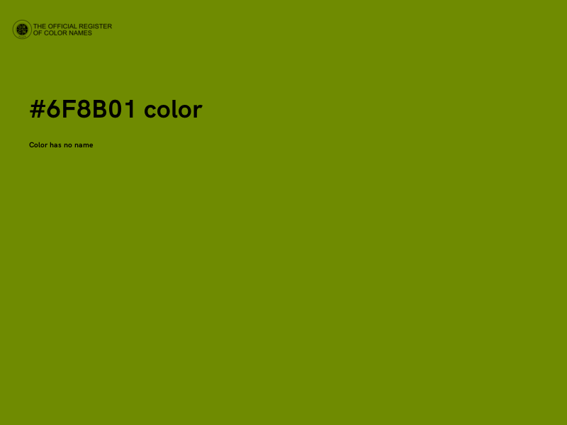 #6F8B01 color image
