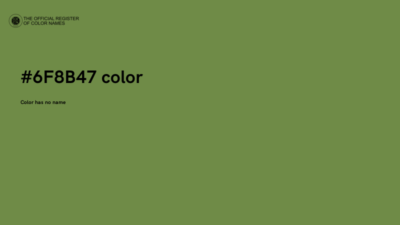 #6F8B47 color image