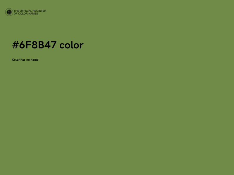 #6F8B47 color image