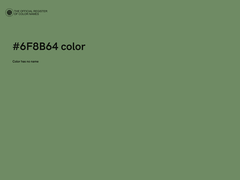 #6F8B64 color image