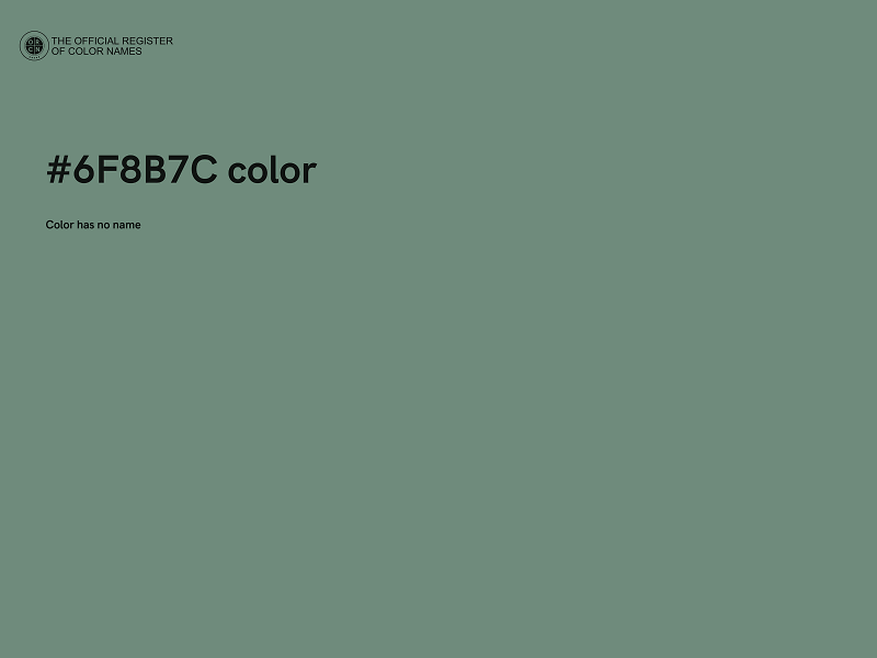 #6F8B7C color image