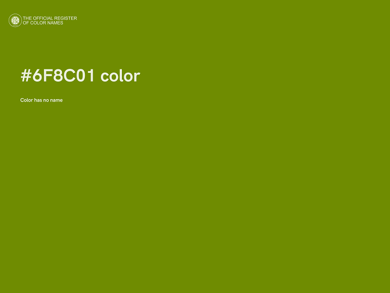 #6F8C01 color image