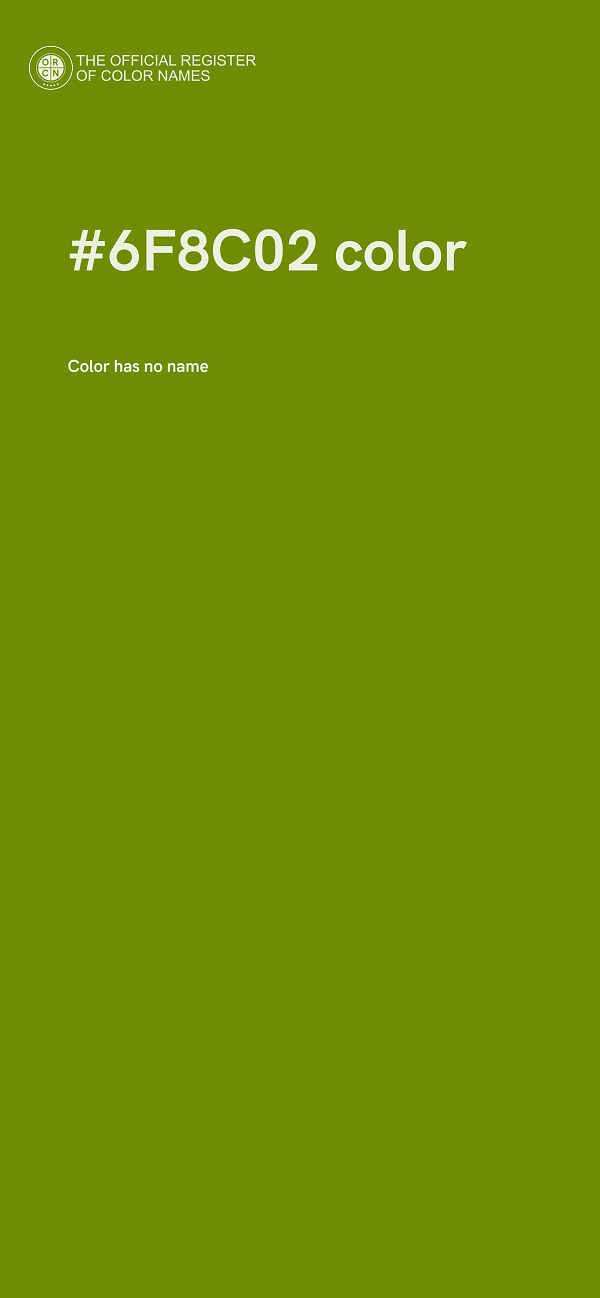 #6F8C02 color image