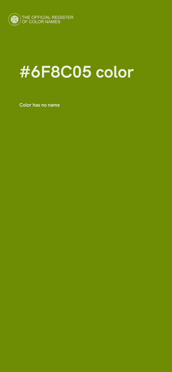 #6F8C05 color image