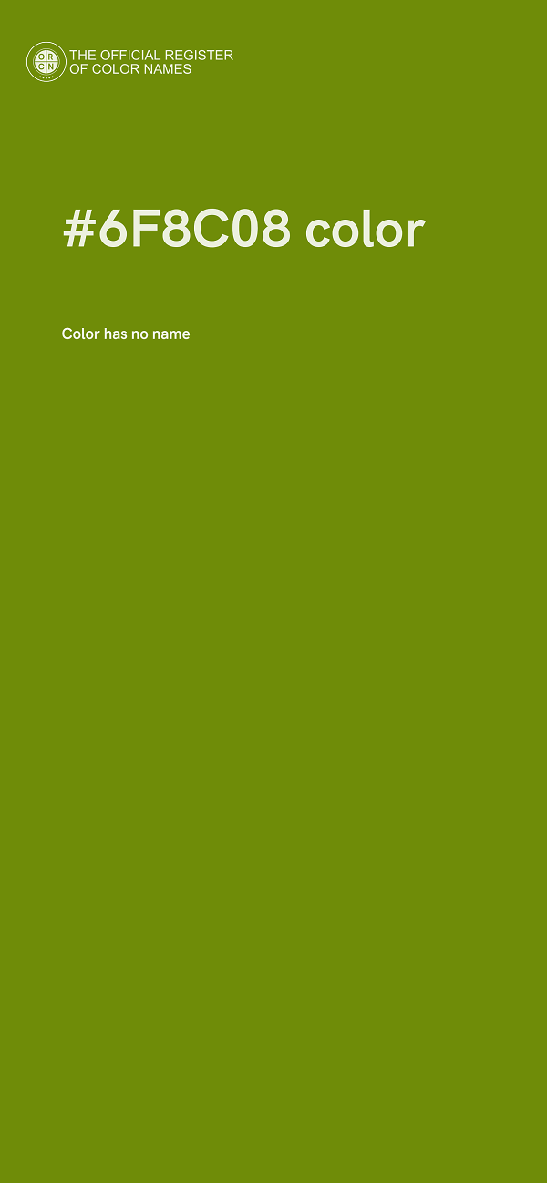 #6F8C08 color image