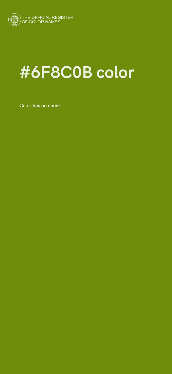 #6F8C0B color image