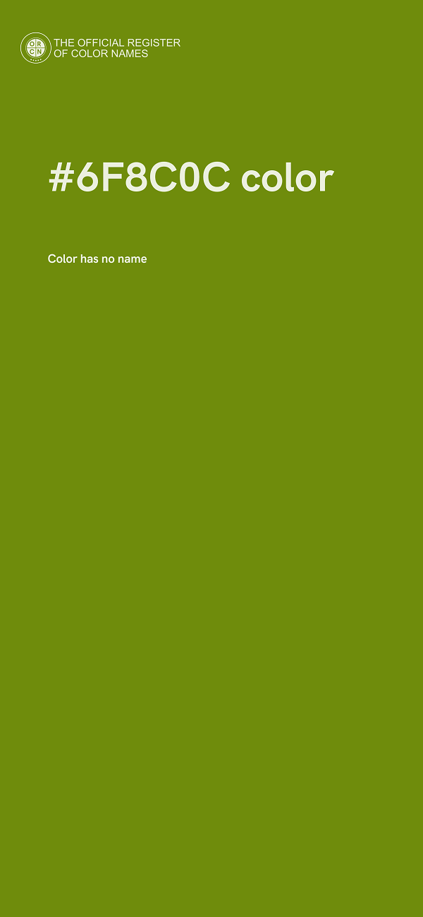 #6F8C0C color image