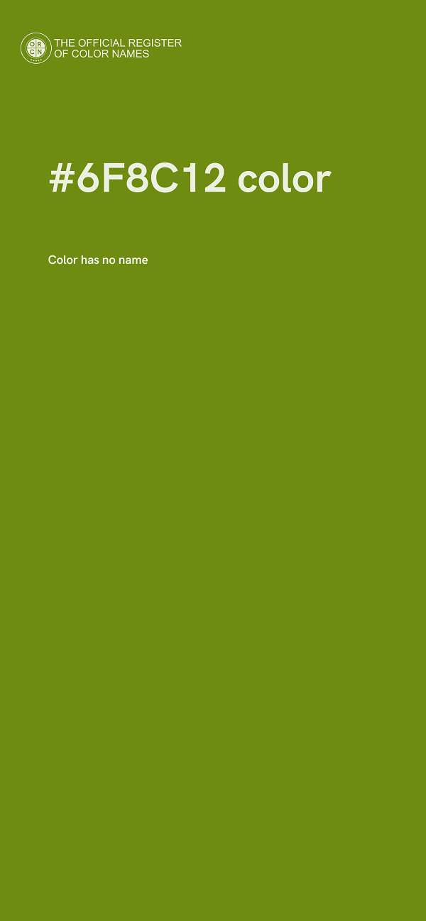 #6F8C12 color image