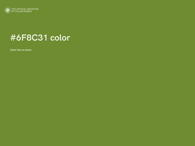 #6F8C31 color image