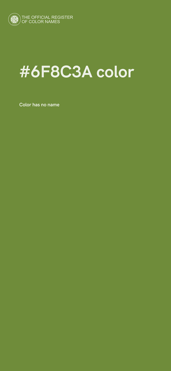 #6F8C3A color image
