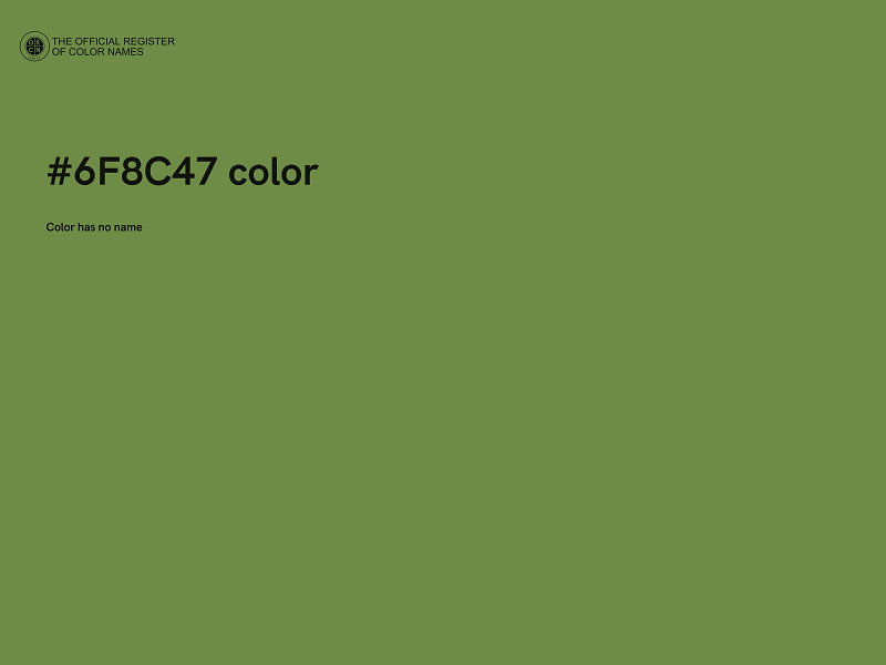 #6F8C47 color image