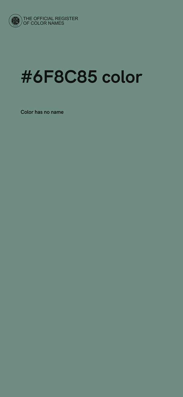 #6F8C85 color image