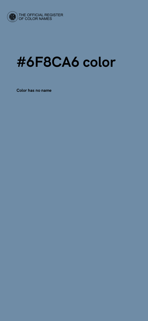#6F8CA6 color image