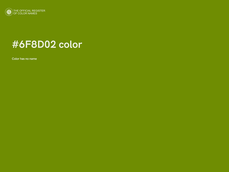 #6F8D02 color image