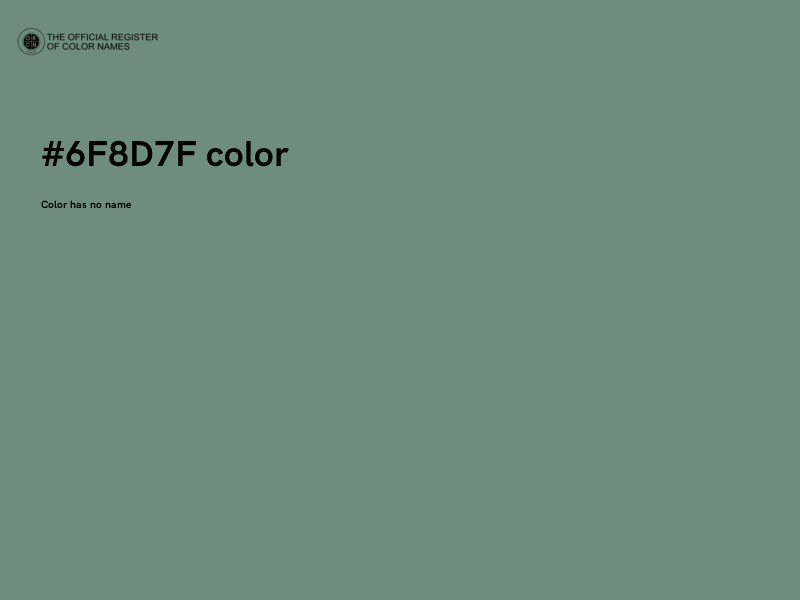 #6F8D7F color image