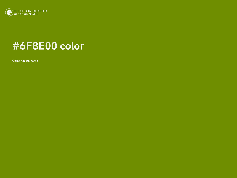 #6F8E00 color image