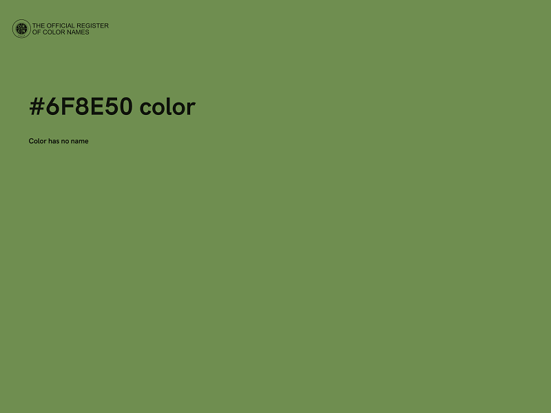 #6F8E50 color image