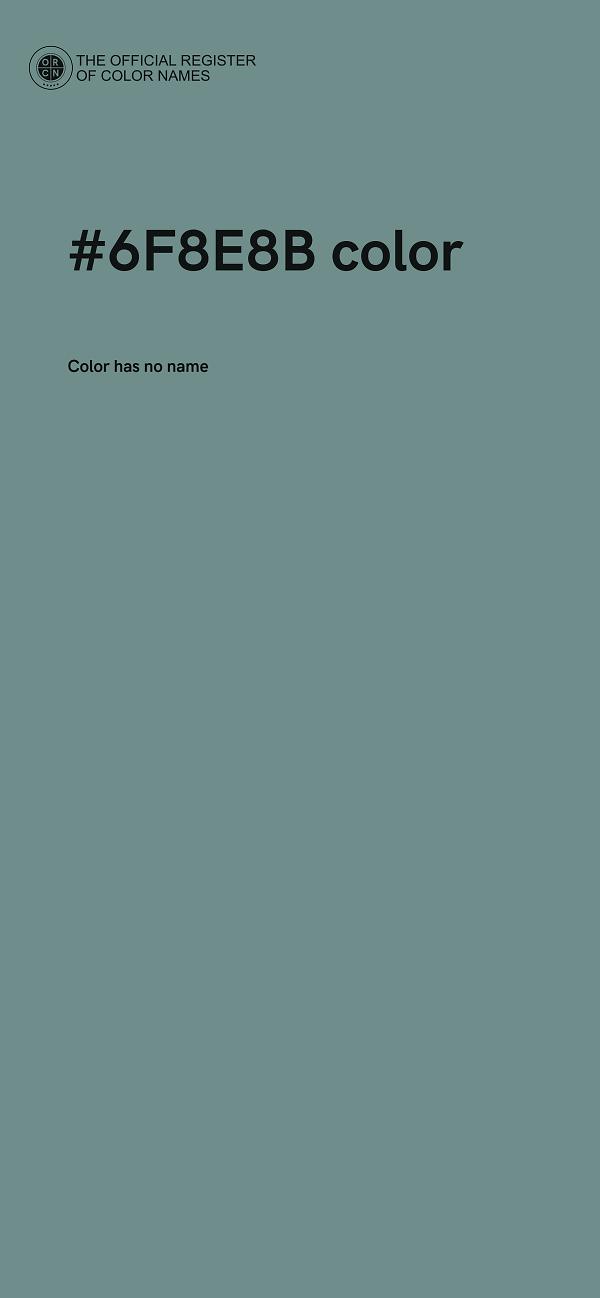 #6F8E8B color image