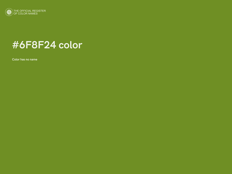 #6F8F24 color image