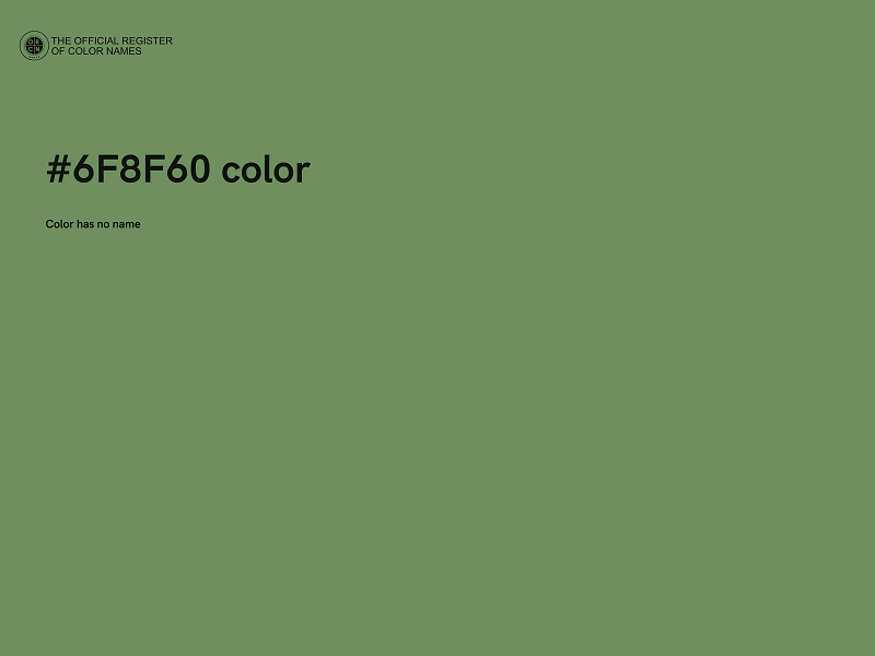 #6F8F60 color image