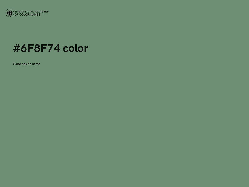 #6F8F74 color image