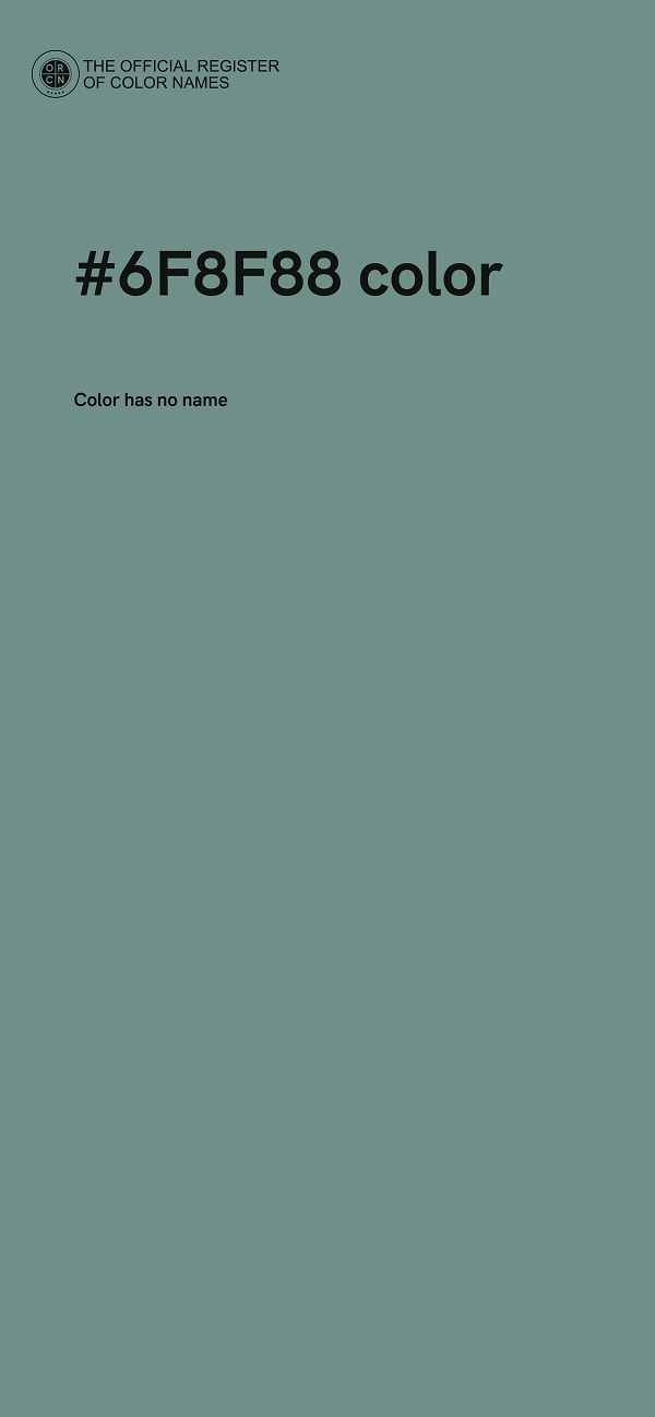 #6F8F88 color image