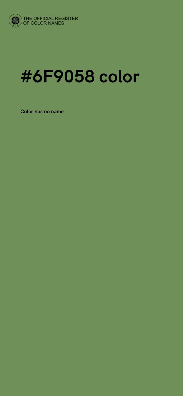 #6F9058 color image