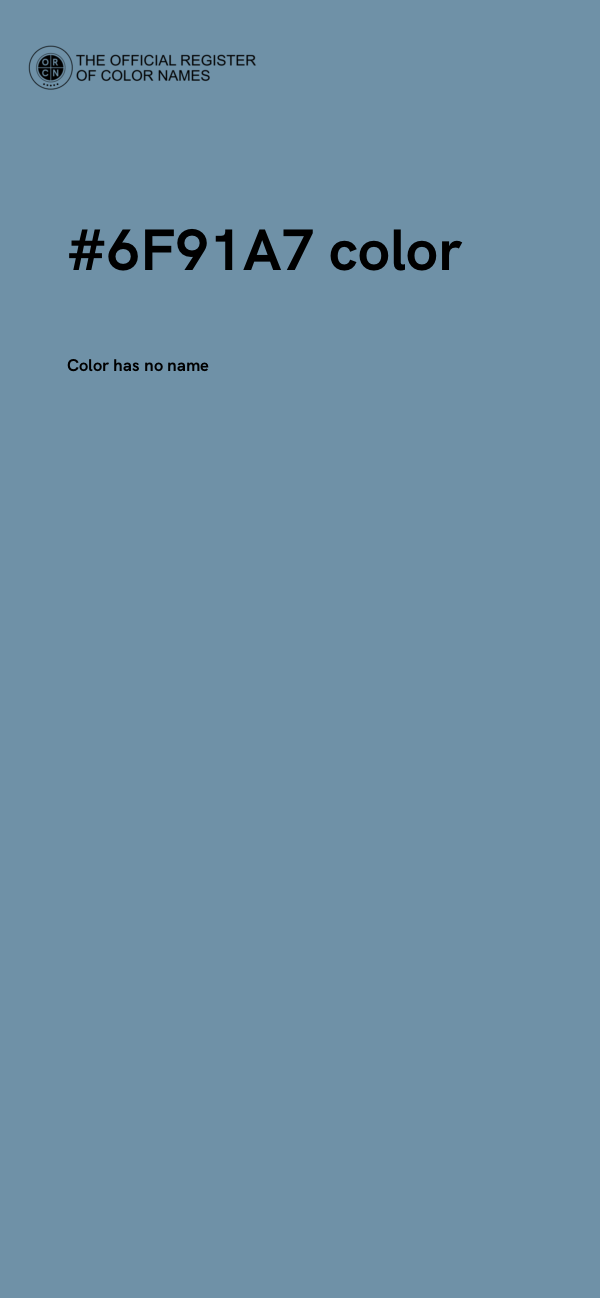 #6F91A7 color image