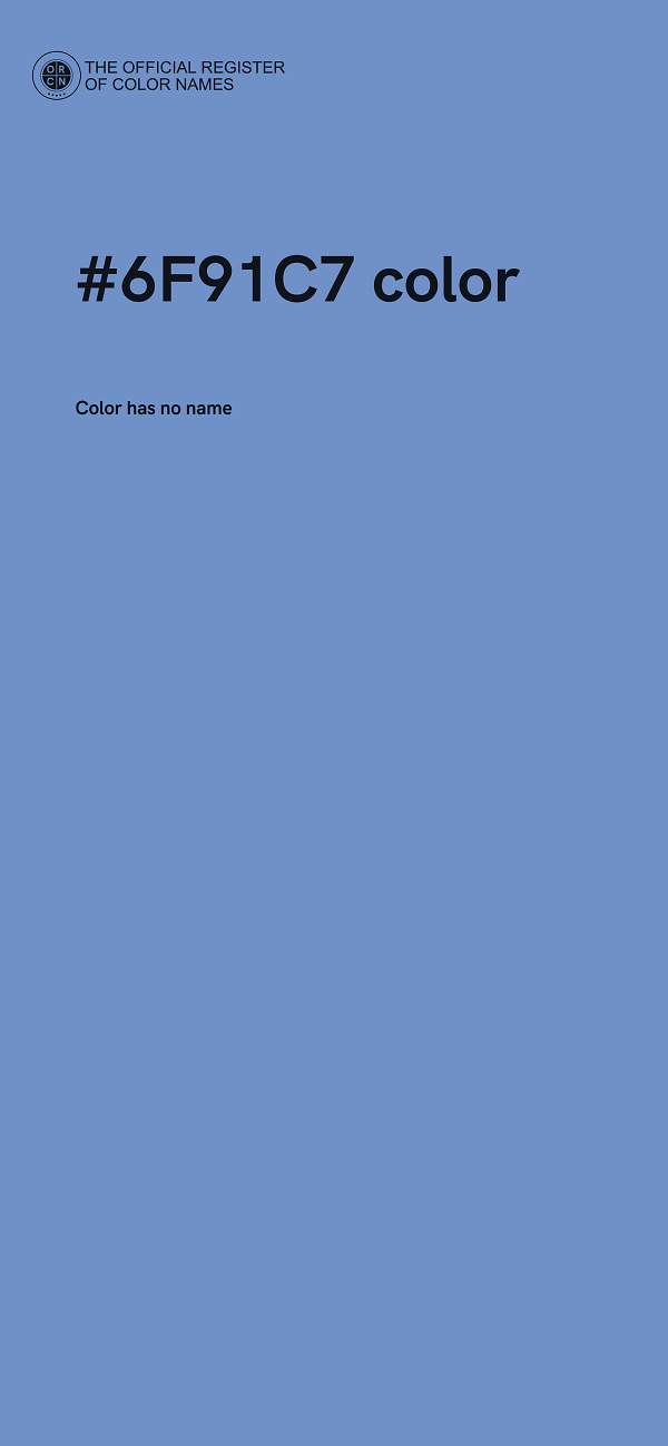 #6F91C7 color image