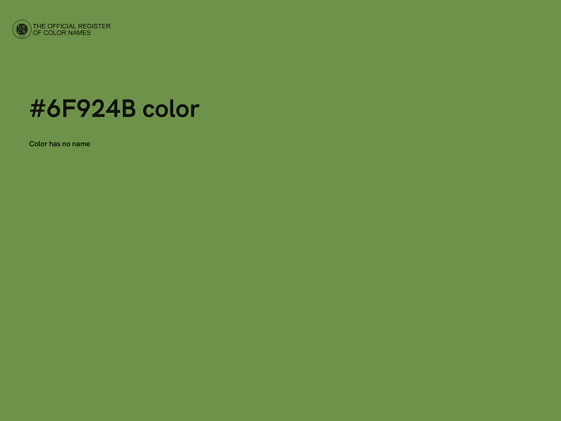 #6F924B color image