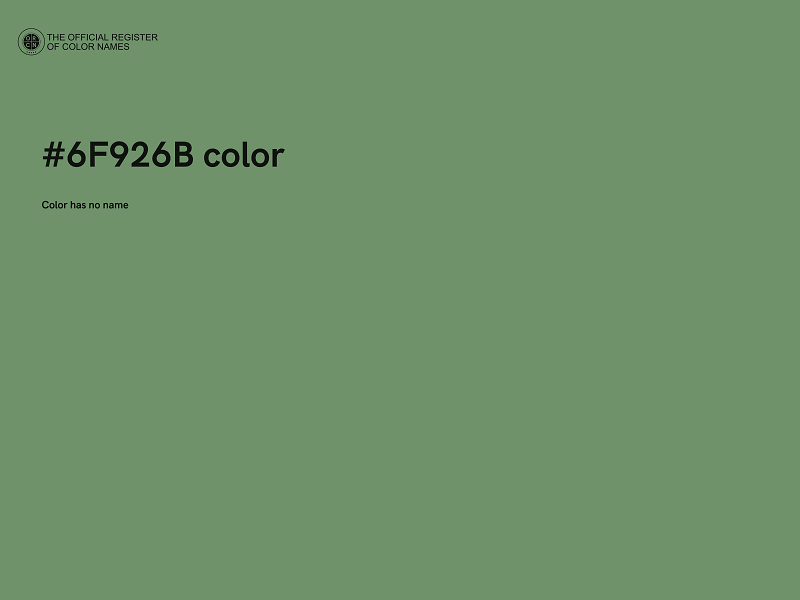 #6F926B color image