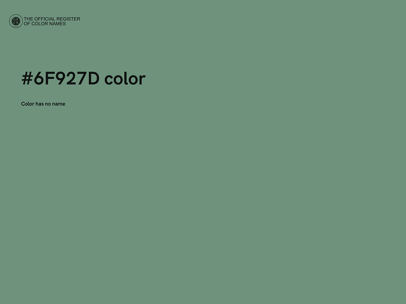 #6F927D color image