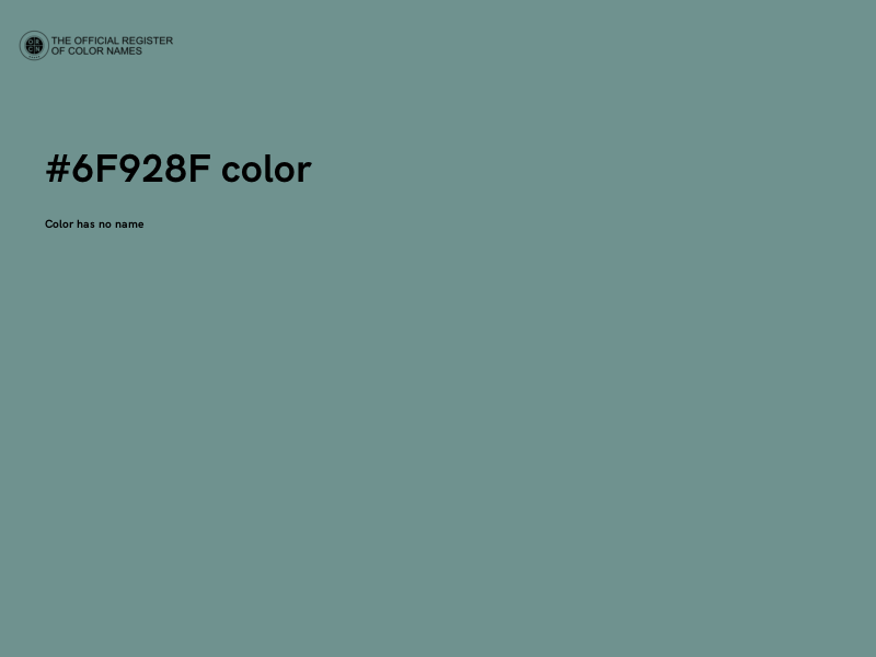 #6F928F color image