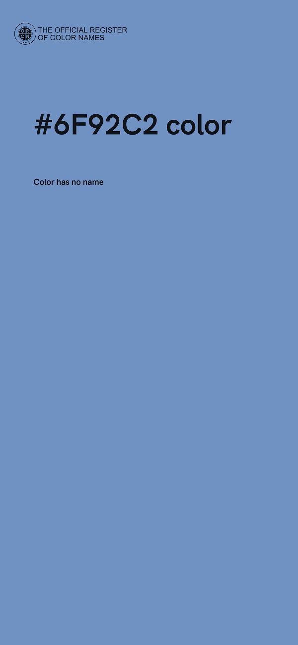 #6F92C2 color image
