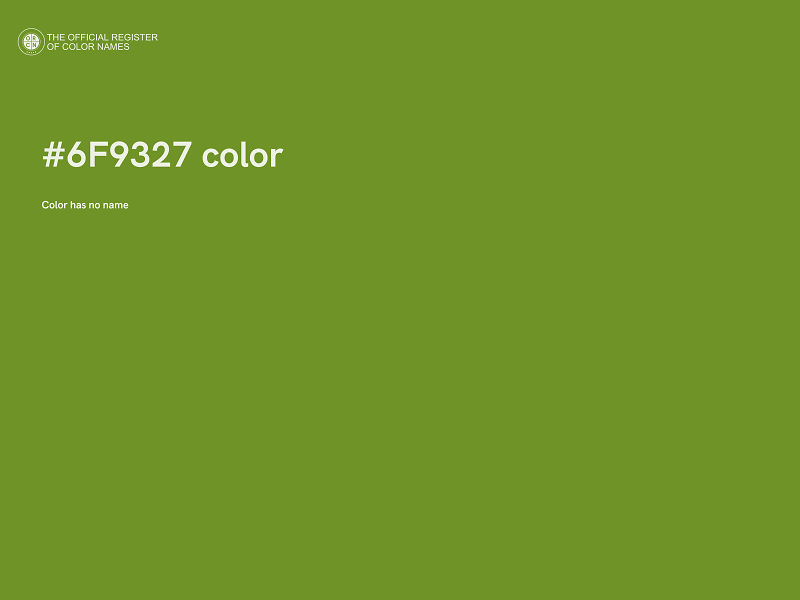 #6F9327 color image