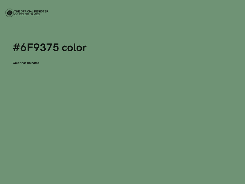 #6F9375 color image