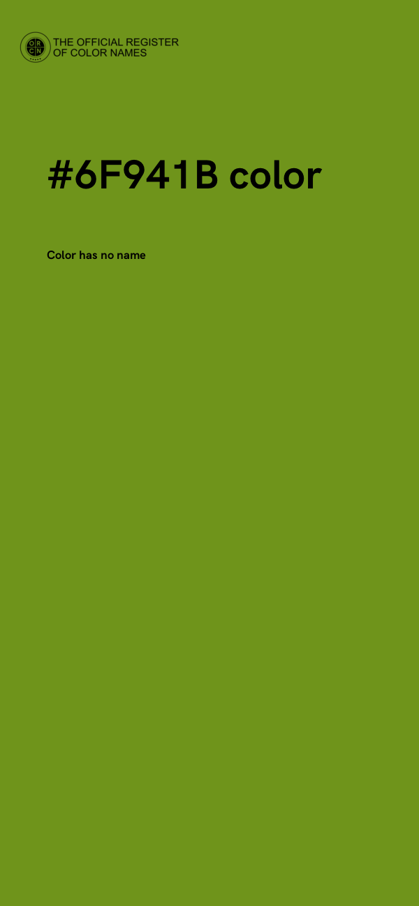 #6F941B color image